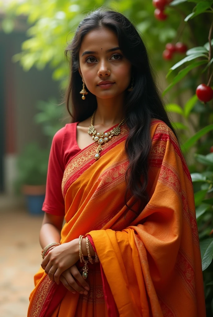 A innocent indian adult girl in hot saree