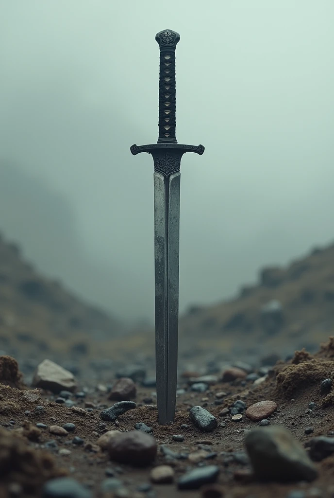 Ninja sword stuck in the ground