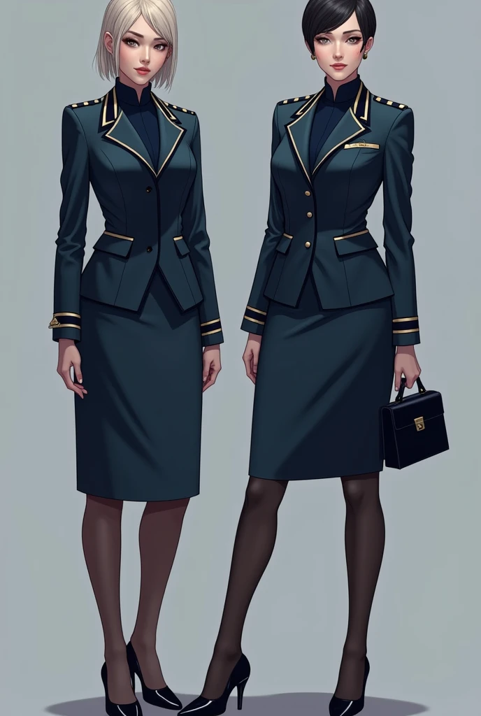 aurora airlines uniform for man and woman without person