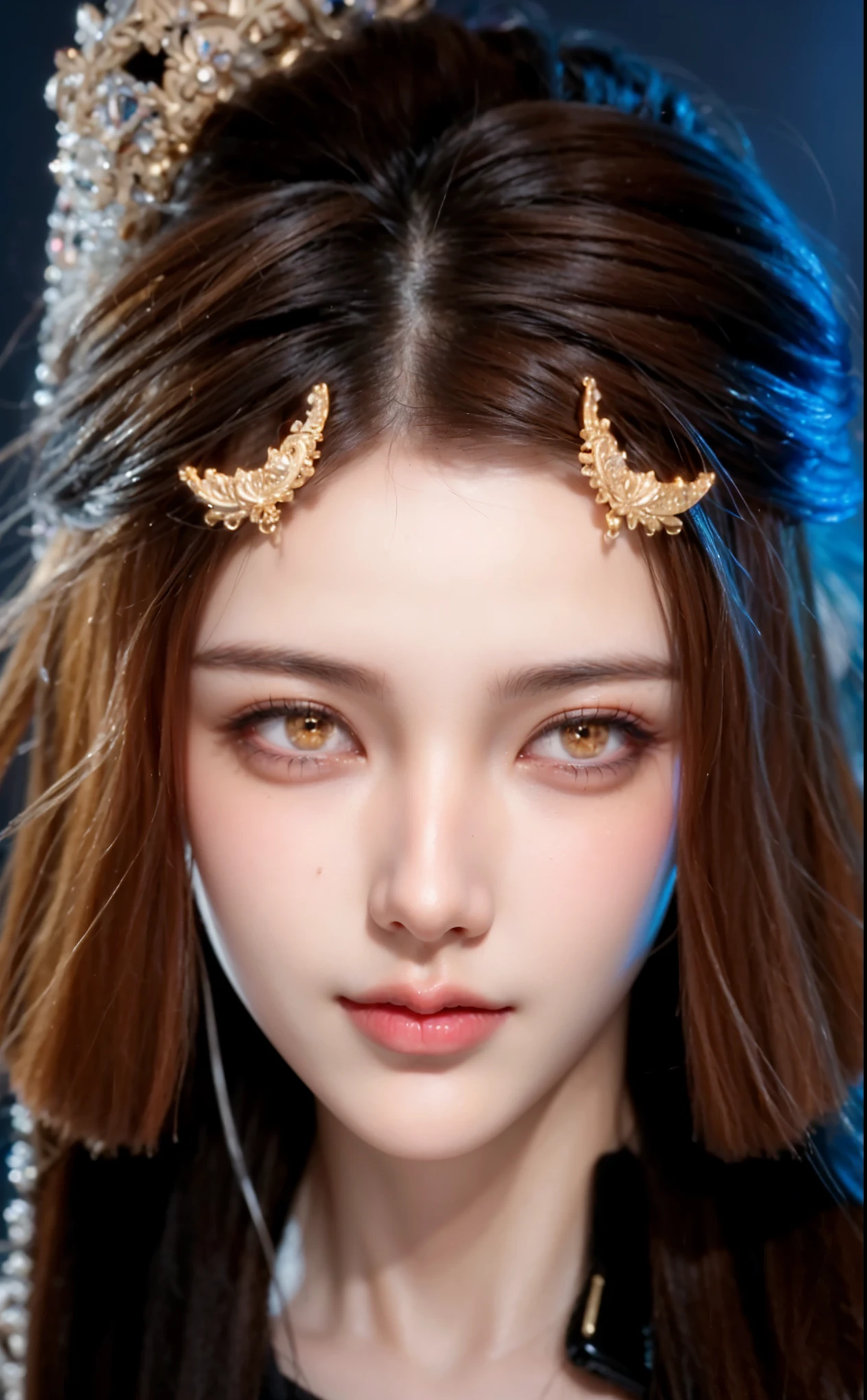 Game Art,CG Animation,Best image quality,Maximum resolution,8K picture quality,(A bust photo),(portrait),(Head close-up),(Rule of Thirds),Unreal Engine 5 rendering works,20 year old girl,((Queen)),The eyes are very detailed,(Large Breasts),Elegance and nobility,Ray Tracing,Game CG,((3D Unreal Engine)),OC rendering reflection mode,4K,Ultra-clear,Translucent lace,Fair and plump figure,Pretty Face,Glossy Gel Coat,身着华贵礼服的Queen,Gorgeous clothing,Luxurious and exquisite jewelry,Colorful makeup,Full figure,Dark red lipstick,精致Gorgeous clothing,Supermodel,Gold Jewelry,Luxurious clothing,Gold and diamond jewelry,Rich facial details,Delicate and delicate skin texture,Gorgeous eyeshadow makeup,Three-dimensional facial features,Pearl and Gemstone Necklace,Dragon's Eye