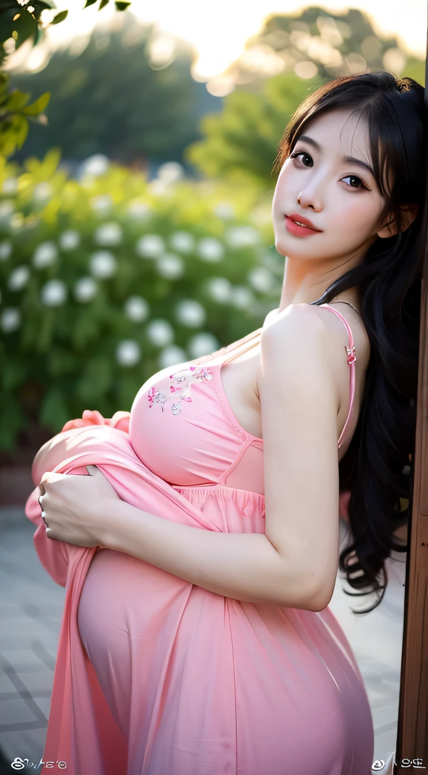 Bokeh,standing,ultra detailed,official art,4k 8k wallpaper,(Soft light and shadow),hand detail,eye high detail,8K,(best quality:1.5),pastel color,soft focus,masterpiece,studio,hair high detail,((pure background :1.2)),1 pregnant girl,(Perfect female body:1.1),huge breasts,
(front shot),(full-length photo:1.3, )Bokeh,HDR,UHD,ultra detailed,official art,4k 8k wallpaper,8K,(best quality:1.5),masterpiece,hair high detail,(Realistic:1.5),160 mm,(vivid color),(black hair:1.5),