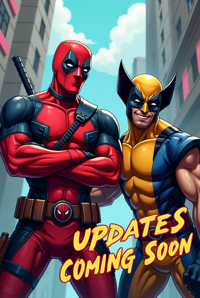 Deadpool  and wolverine showing "Updates coming soon"
