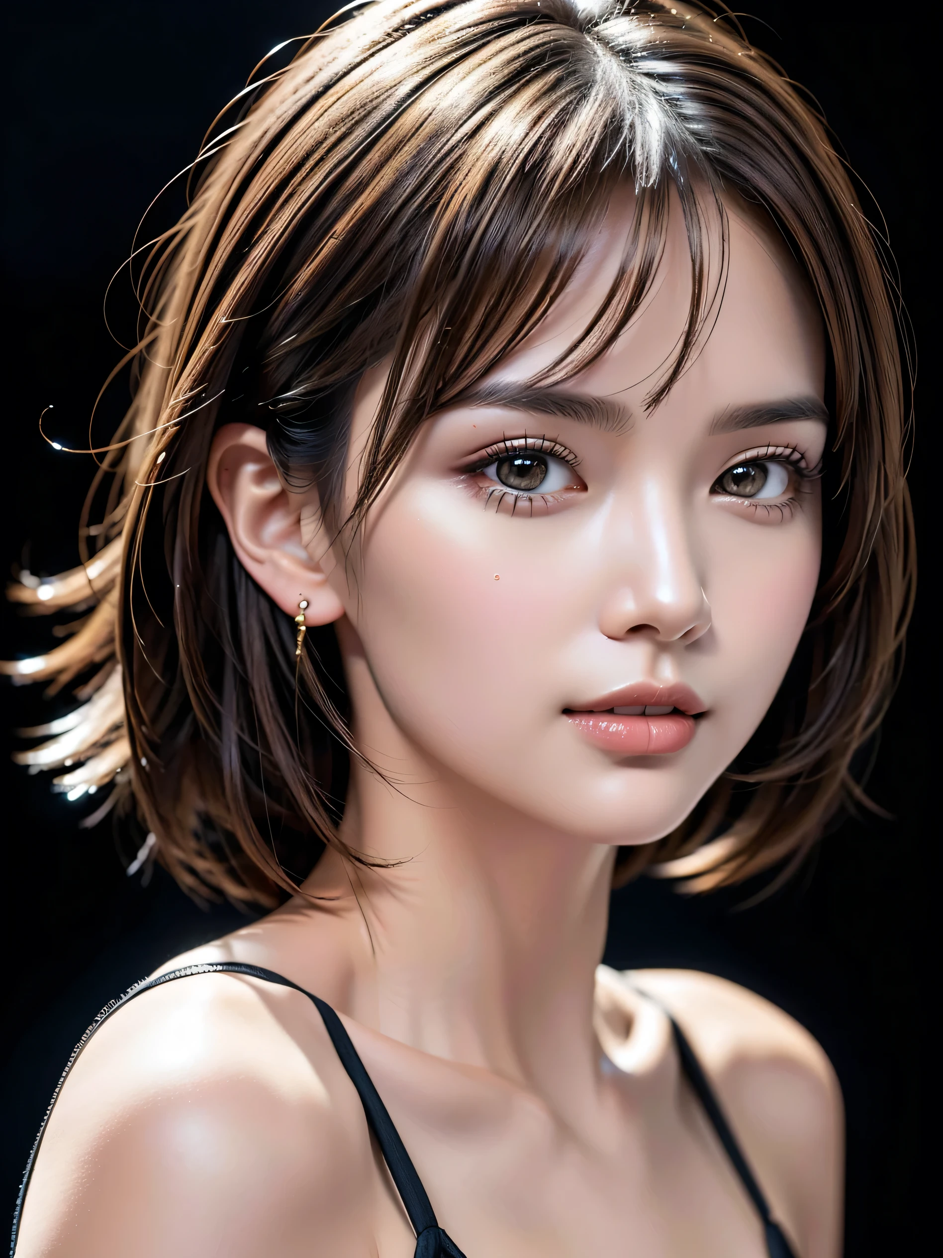 Highest quality, masterpiece, (Realistic:1.2), 1 person, Brown Hair, Brown eyes, front, Detailed face, beautiful eyes, Wearing a golden black suit, Highest quality, masterpiece, (Realistic:1.2), 1 person, Detailed face, beautiful eyes, [(Transparent Background:1.5)::5], (((masterpiece))), (((Highest quality))),(((Very detailed))), figure, 1 personの, alone, mysterious, Variegated eyes, Detailed eyes, Super detailed, A light smile:1.2, Very detailed, beautiful, Detailed, Super detailed, Highest quality, Complex, 4K, 8k, Talked about at the art station, Excellent anatomy, beautiful lighting,　　　