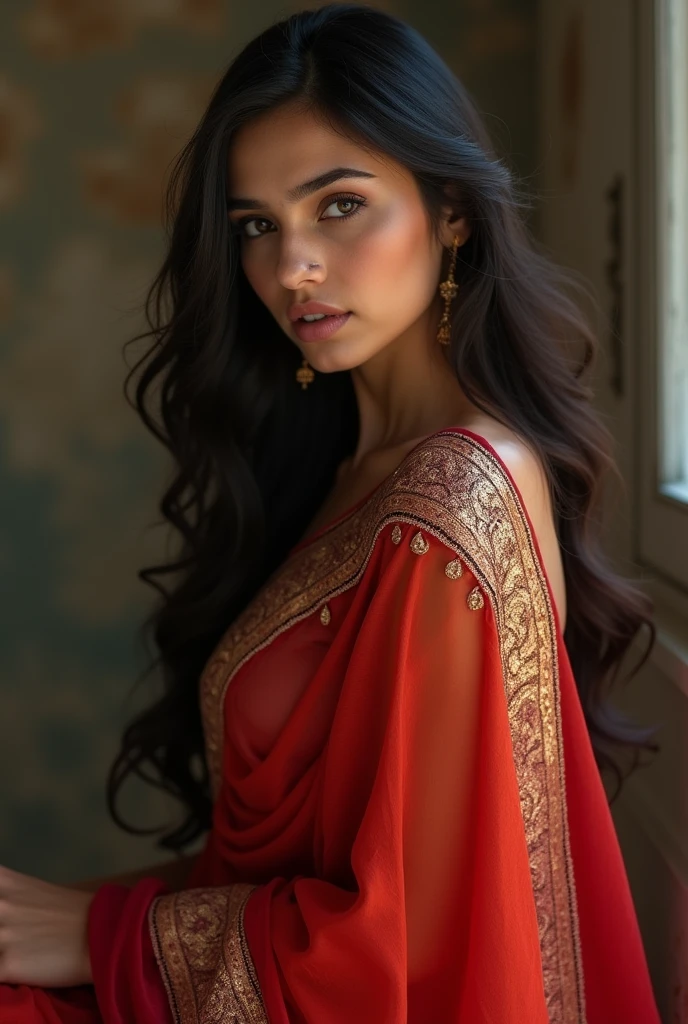 Hot saree nipples