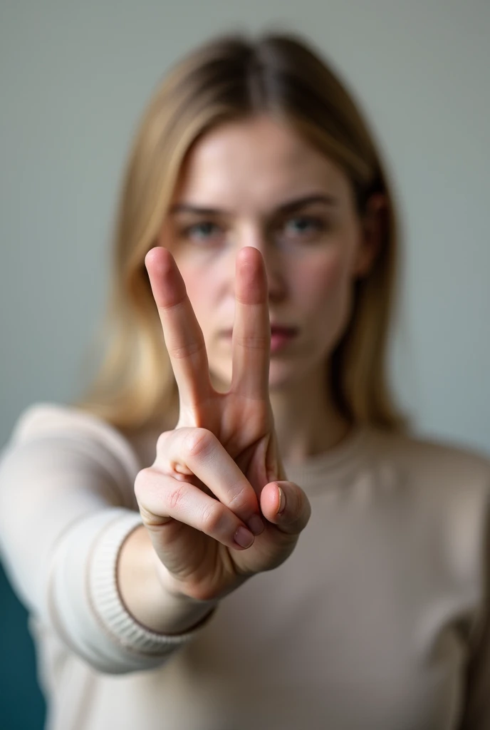 white person holding up three fingers
