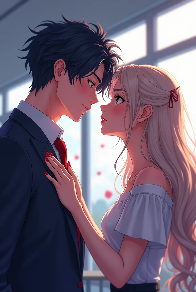 anime cover cool popular guy falls for the quiet but cool girl in class