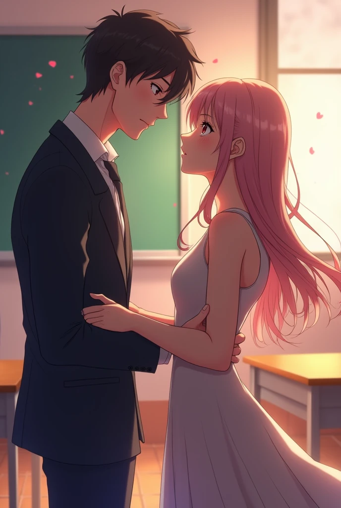 anime cover cool popular guy falls for the quiet but cool girl in class, shoujo