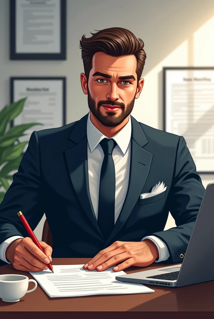 Entrepreneur riche qui travaille dans ca sociétés de marketing