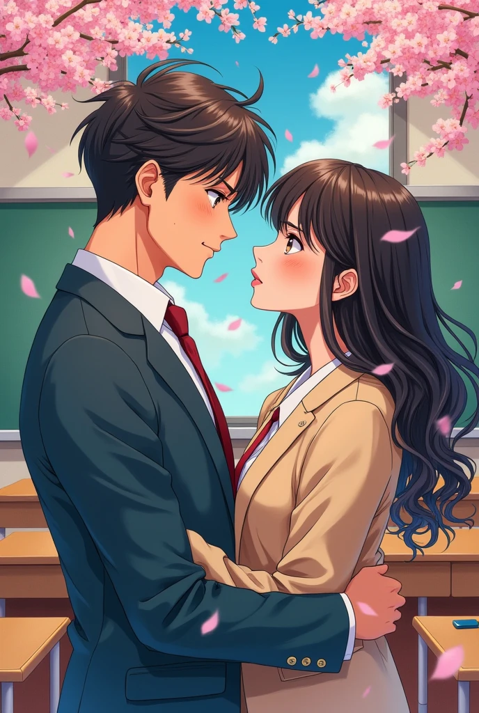 manga cover cool popular guy falls for the quiet but cool girl in class, shoujo