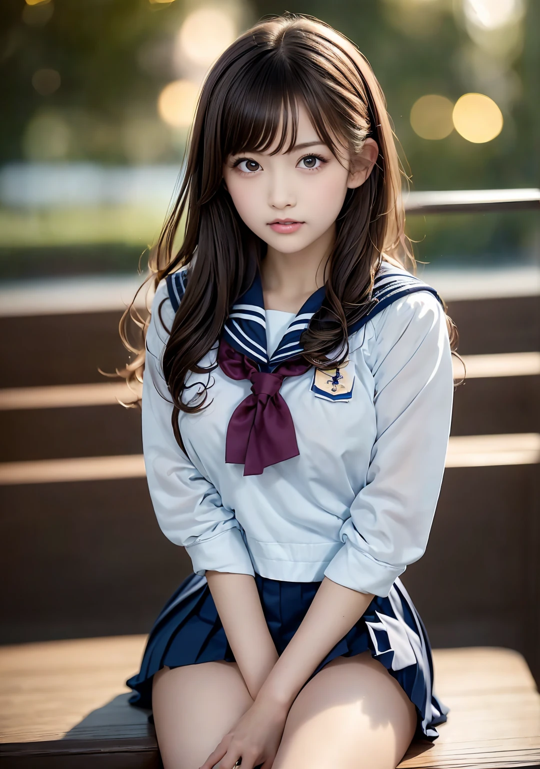 (JK:1.3), (high school girl:1.3), (Sailor suit:1.3), school uniform, 