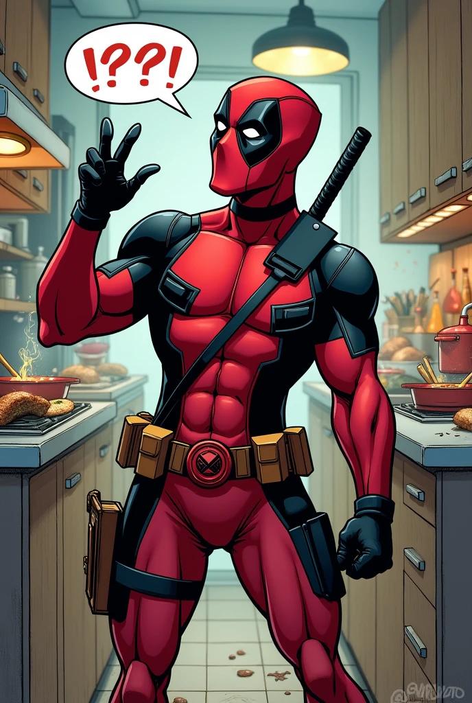 Deadpool asking "What is the team cooking?"
