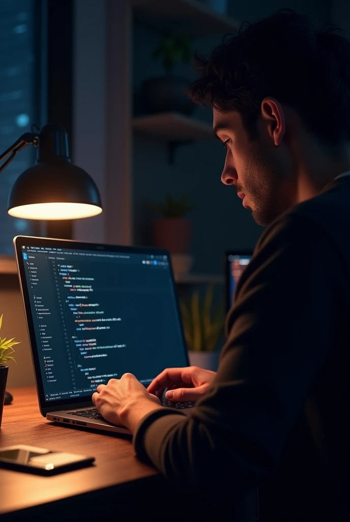 Vscode coding in laptop image only realistic in dark theme
