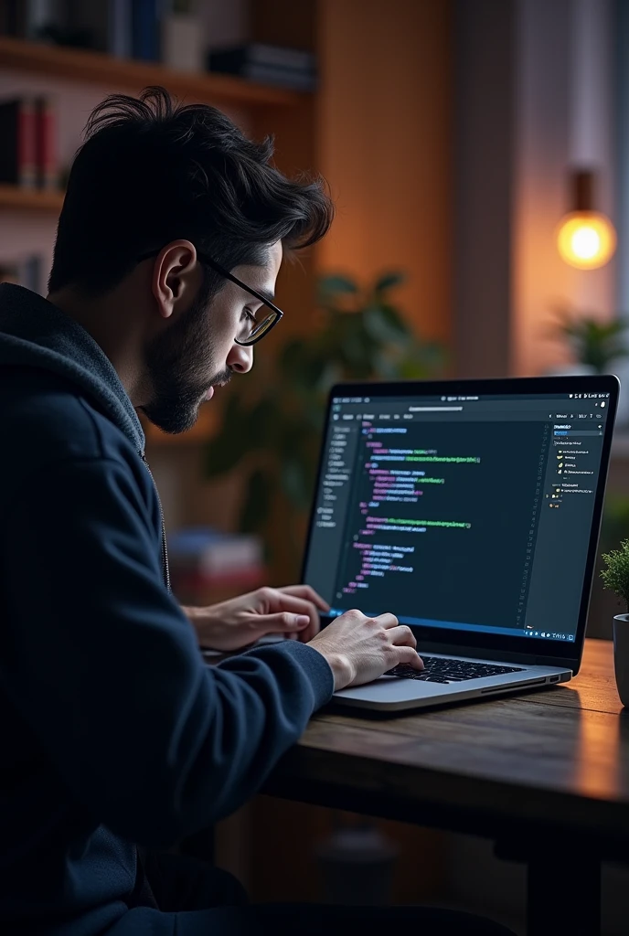 Vscode coding in laptop image only realistic in dark theme