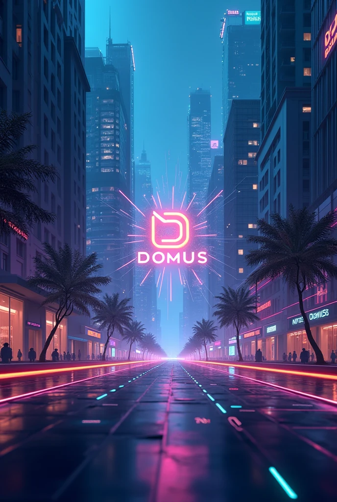 Create a wallpaper for your computer about the ecommerce written Domus