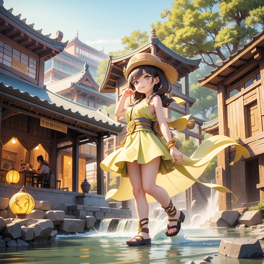 Ancient Yellow River Civilization Girl、Yellow River Civilization Townscape、Murals of the Yellow River Civilization