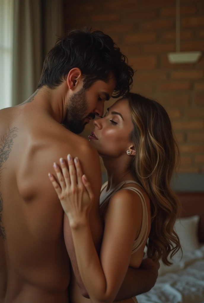 A man & girl during sex