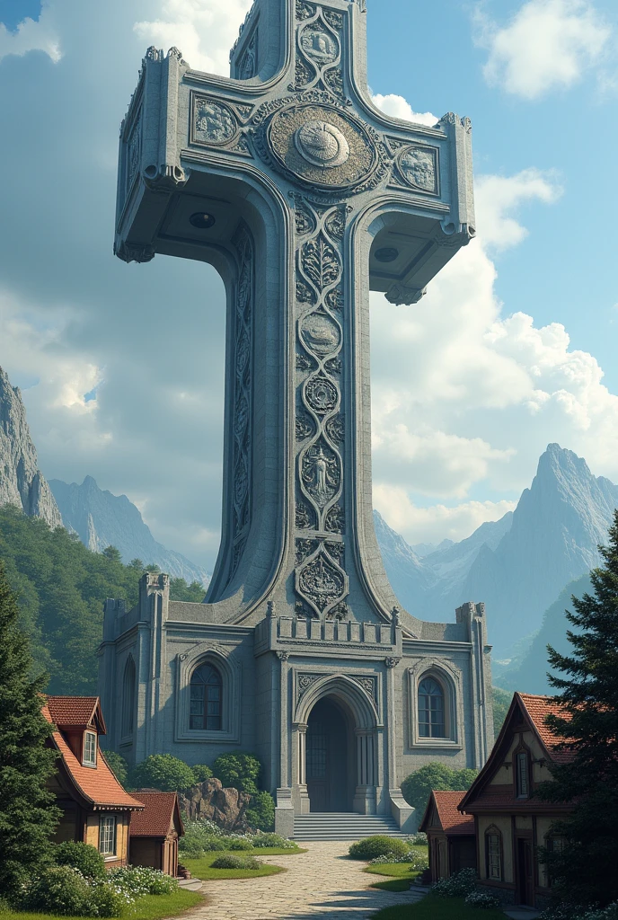 Thor's hammer size hospital on the village 