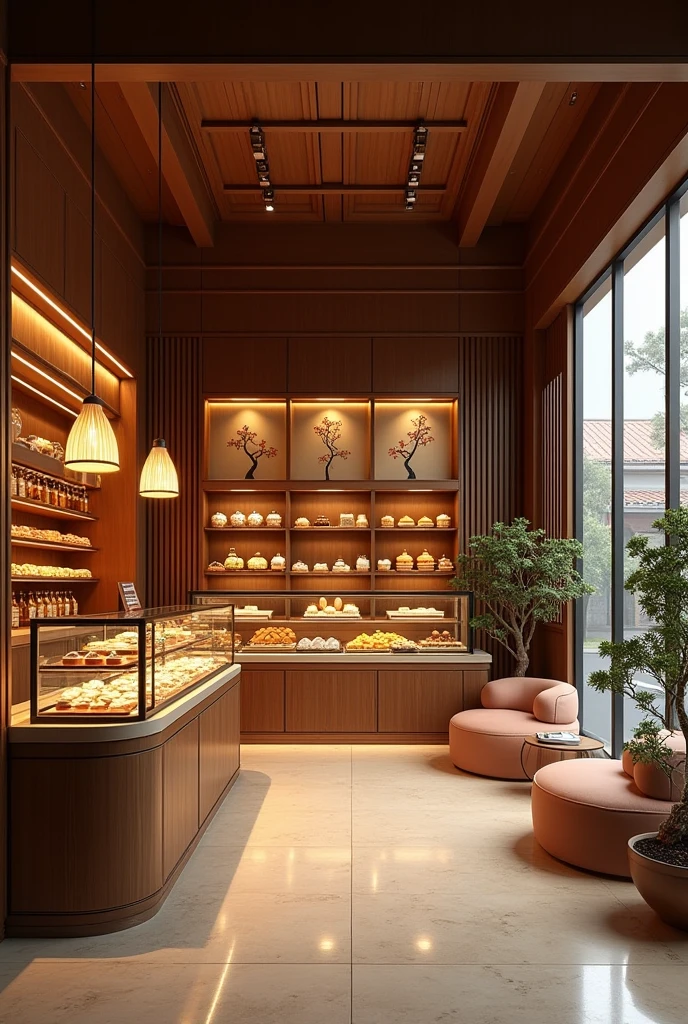 Traditional Japanese bakery shop design 
Like hotel, name tiffin