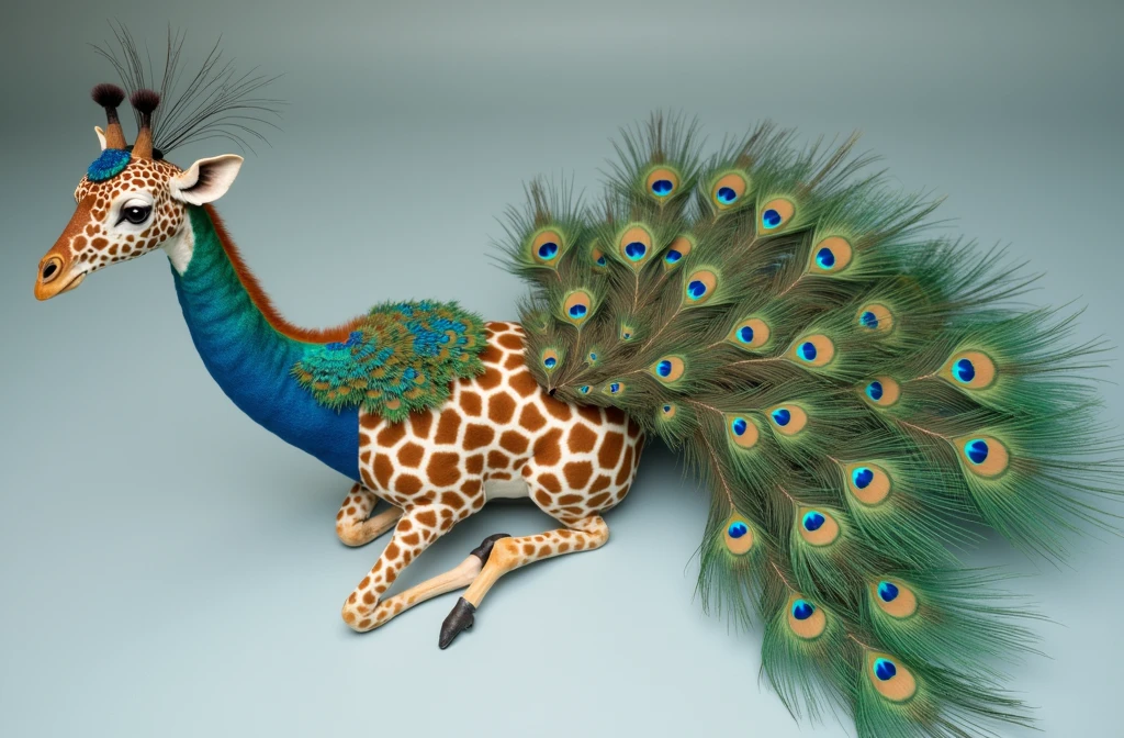 araffe baby in a nest with a peacock tail, full costume, peacock feather wrap the head, costume, peacock, whole body photography, 9 brilliant peacock tails, 9 peacock tails, dream creature costumes, inspired by Anne Geddes, full body wide shot, national geographic photoshoot, full body with costume, top shot 