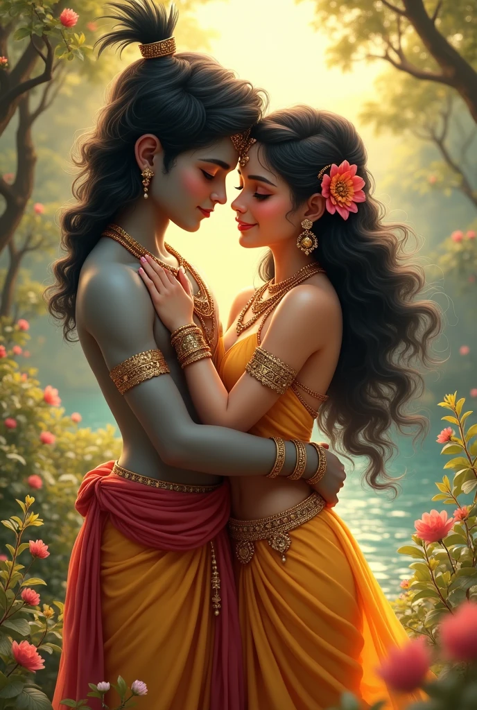 L word ke sath cute radha krishna ki pic plz