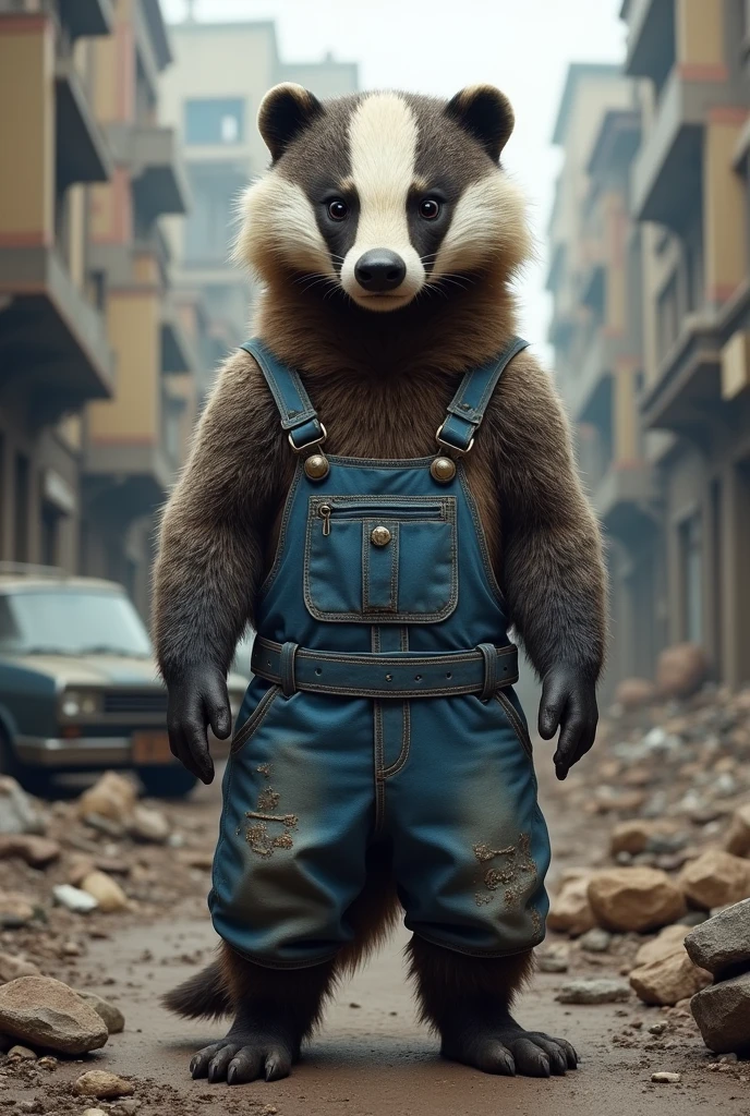 Badger Overalls blue apocalypse