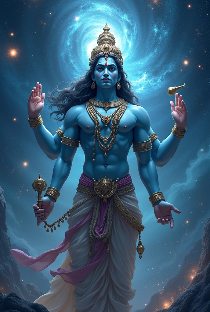 Lord Vishnu on space 