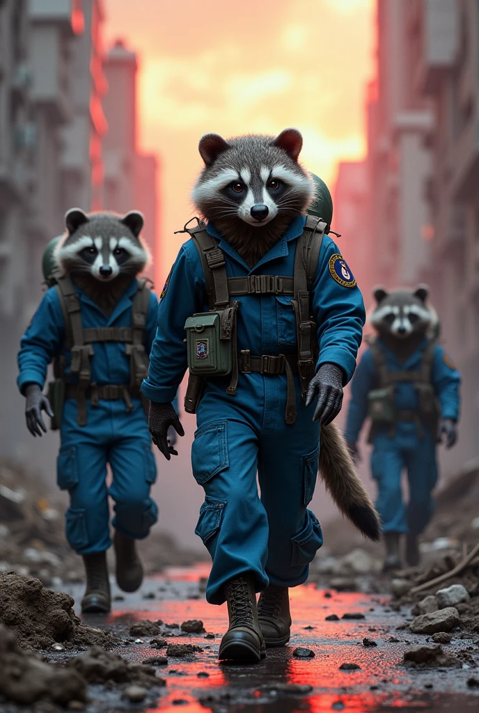 Badgermen paramedic Overalls blue apocalypse