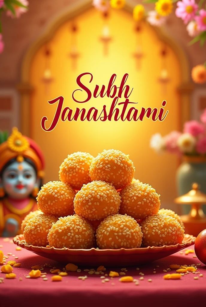 *Create a Festive Thumbnail for Your Til er Nadu Post on Janmashtami!*

Follow these 6 essential tips to make your thumbnail stand out:

1. *Bright Colors*: Use vibrant and festive colors like golden, brown, or white to grab attention.
2. *Texture*: Showcase the texture of the sesame balls clearly, making them look fresh and appetizing.
3. *Janmashtami Symbols*: Incorporate Janmashtami-related symbols like Krishna's image, flowers, or sweet-related icons.
4. *Text and Font*: Write "Shubh Janmashtami" or "Til er Nadu" in a beautiful, clear font.
5. *Extra Elements*: Add creative elements like a kirtan background, dhania leaves image, or other ideas you have.
6. *Thumbnail Size*: Ensure your thumbnail is in the 3464 x 1949 pixel resolution (or 16:9 aspect ratio) for optimal display on various platforms.