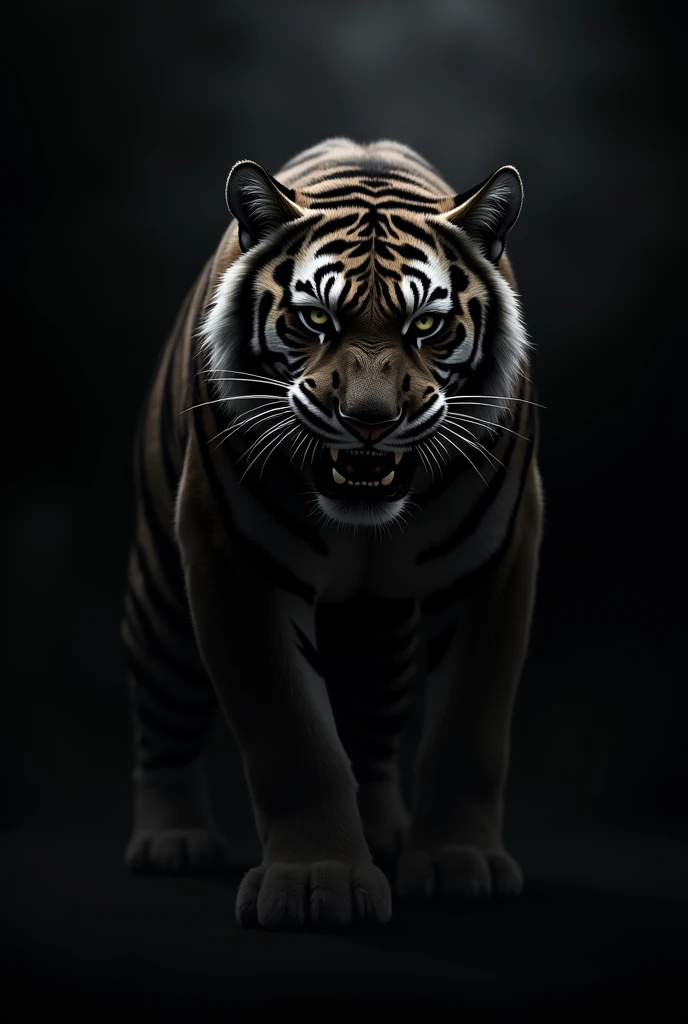 Create a black logo for an ESLOULM promotion with a tiger force