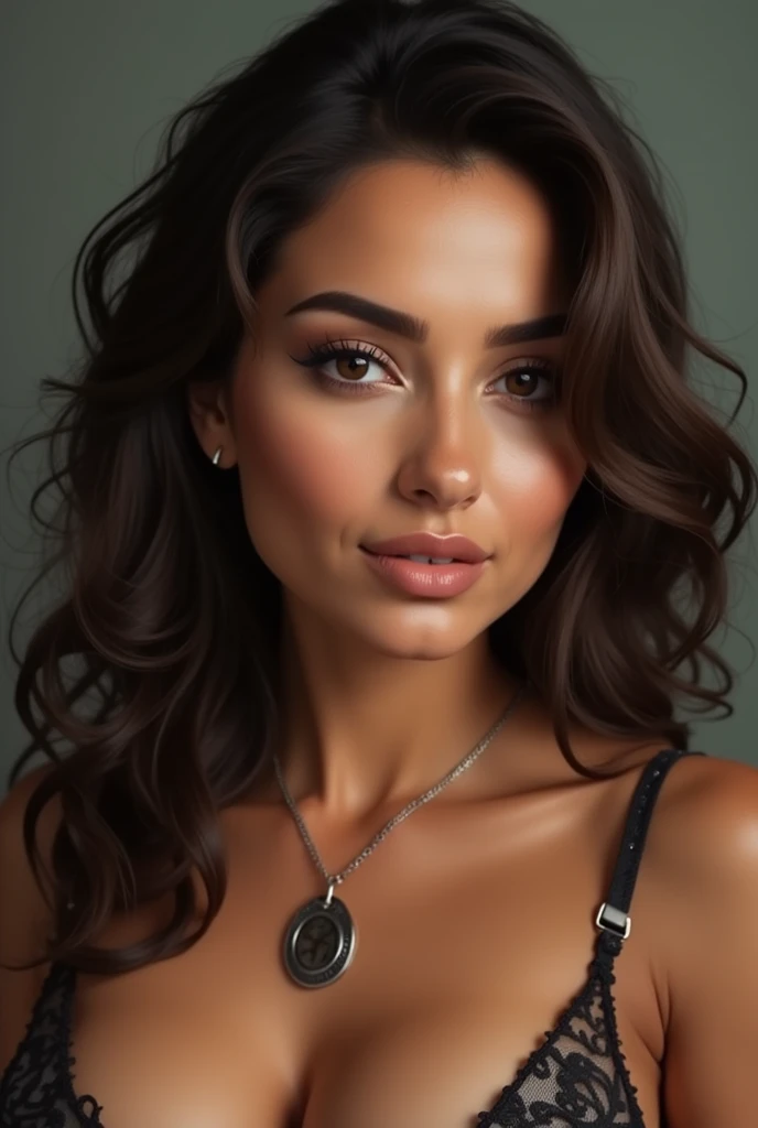 a thick woman, visage de face, par Felipe Device, , realism, very realistic. Caméra en direct, Beautiful thick woman, Brazilian, Belle fille
