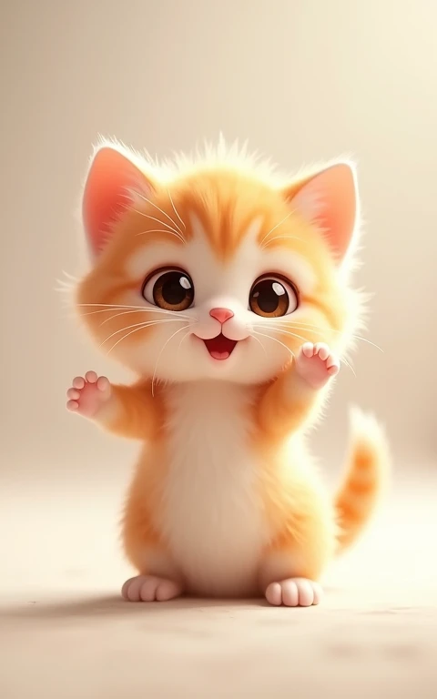 Adorable動きをする、Strike a cute pose、masterpiece, Highest quality, Adorable、Cute eyes、Cute kitten、Too cute、Innocent