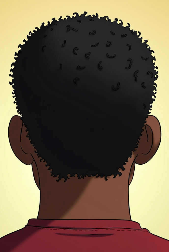 Uncle Ruckus  From the back of his head 
His hair is black
