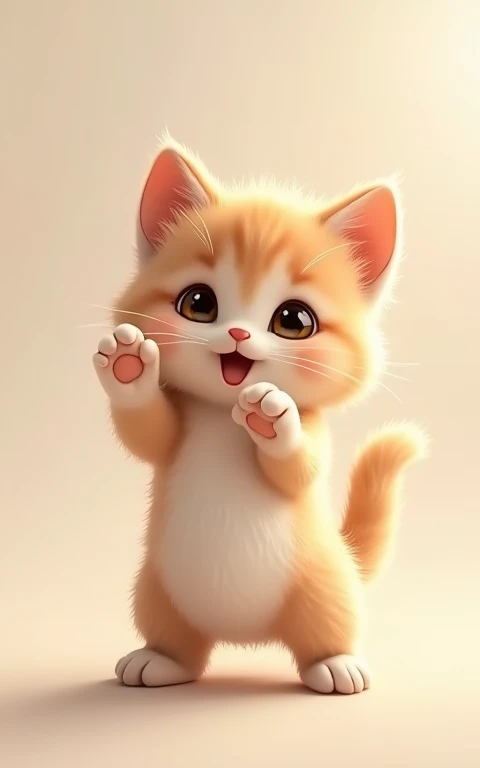 Adorable動きをする、Strike a cute pose、masterpiece, Highest quality, Adorable、Cute eyes、Cute kitten、Too cute、Innocent