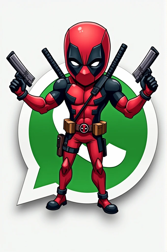 Logo do whatsapp com o Deadpool png