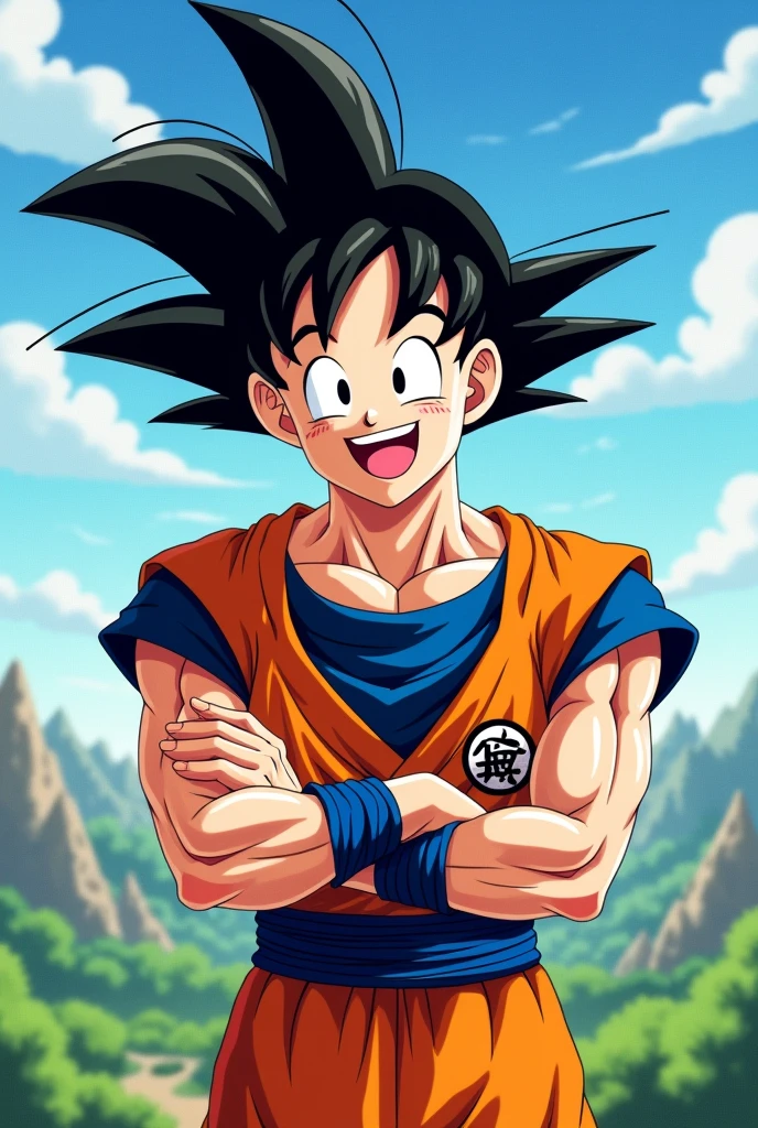 Smiling goku