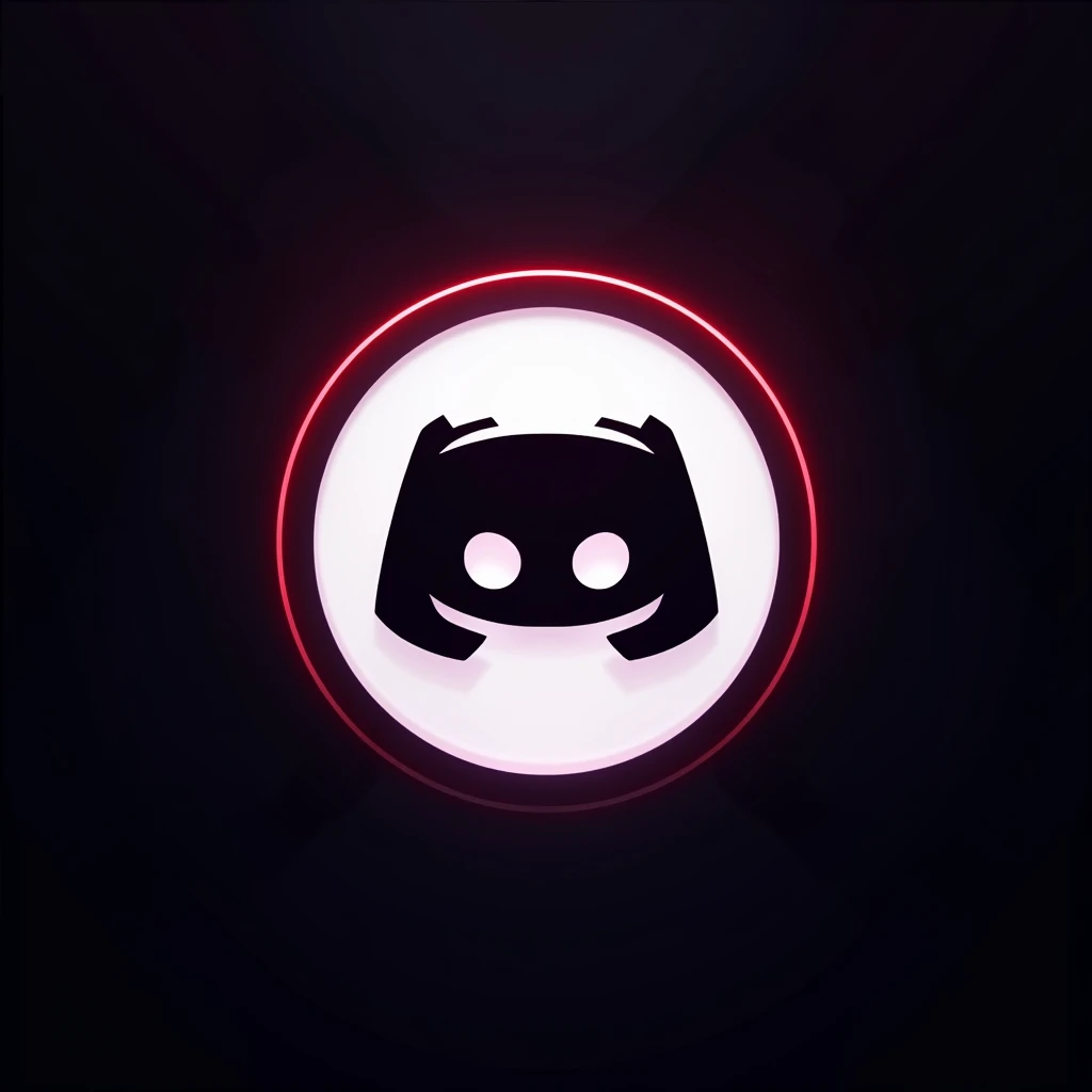 A dark, gothic-themed logo for Discord.ink. The logo features a black/purple background with a red/brown logo in the center. The logo is a stylized logotipo DISCORD with a white circle around it. The circle is surrounded by a red border with a background black/purple. The logo is complex and elegant, with a modern feel that is perfect for Discord.ink's brand. ((More detail, enhanced, poakl))