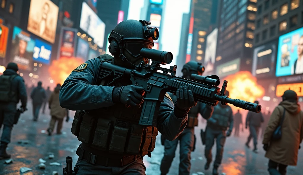 New York City in Chaos ; Navy Seals in Times Square