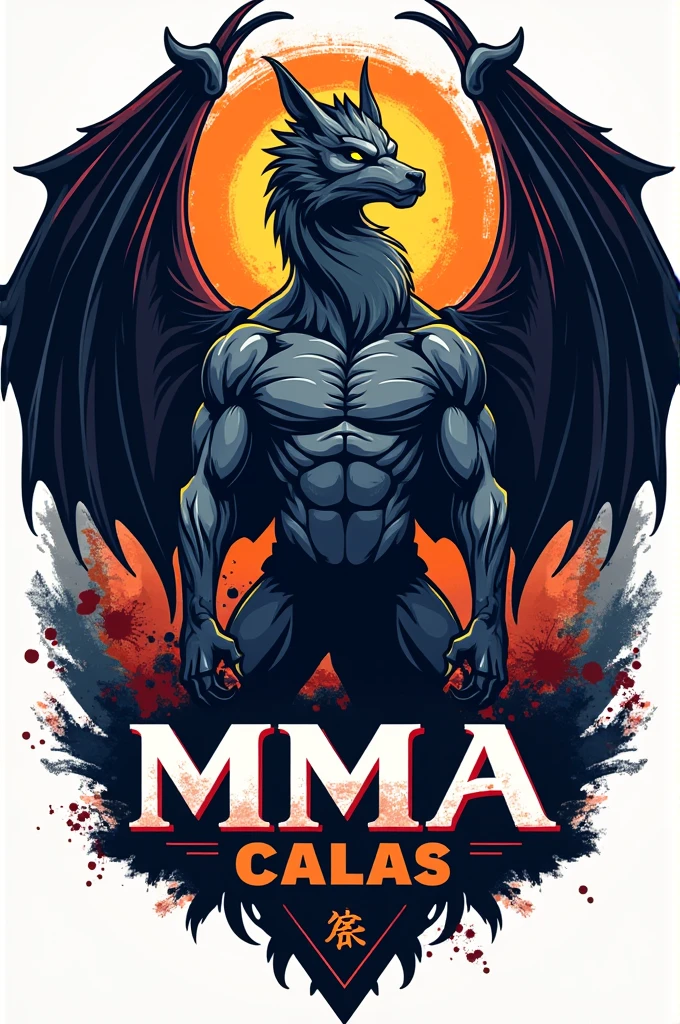 An MMA logo with a mythological animal