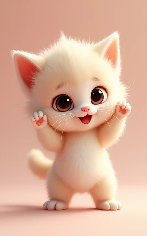 Adorable動きをする、Strike a cute pose、masterpiece, Highest quality, Adorable、Cute eyes、Cute kitten、Too cute、Innocent