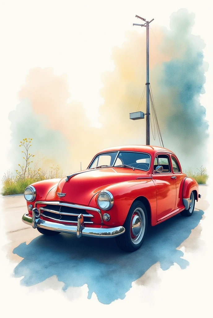 Watercolor car picture