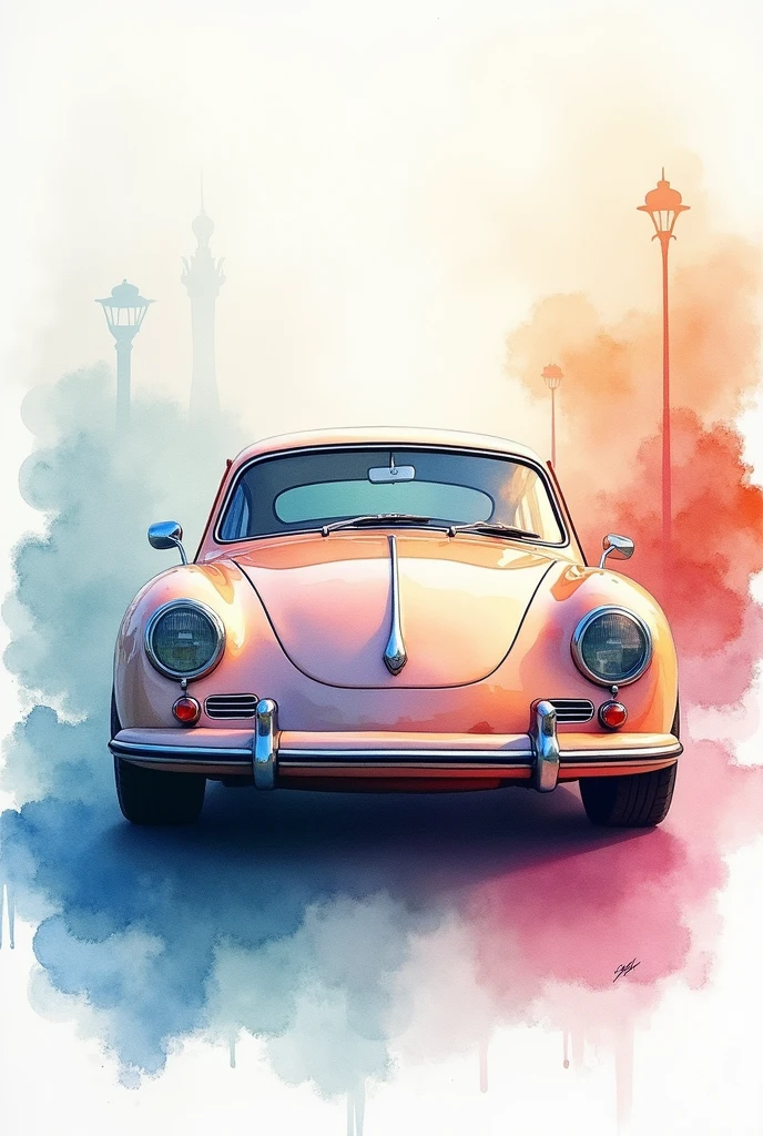 Watercolor car picture