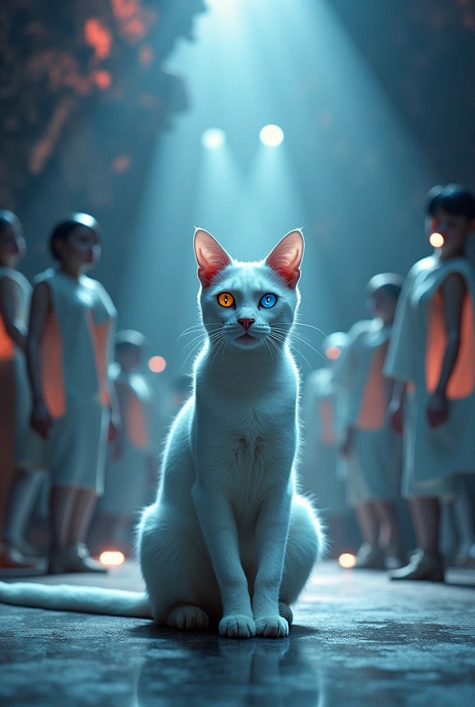 Live Performance Venues White cat Odd Eye Live costumes upright