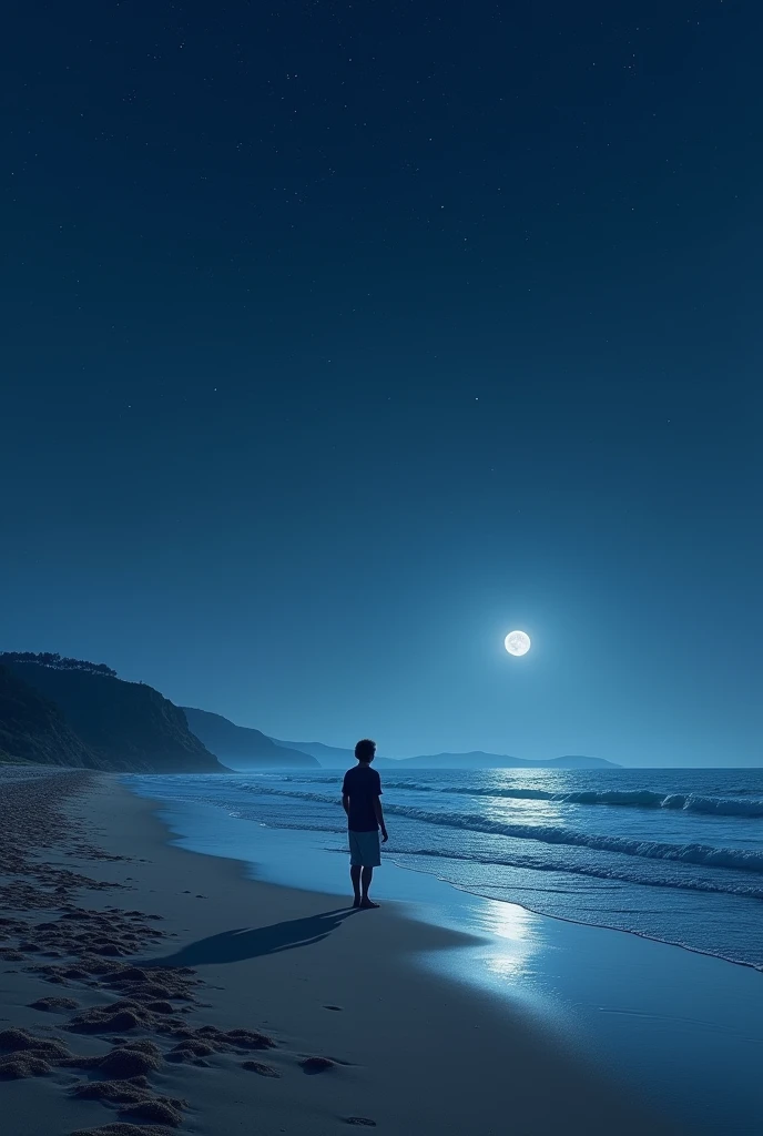 Brittany beach night 
