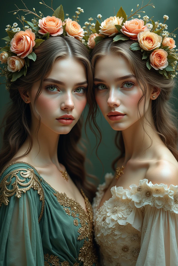 Beautiful queens with floral headbands