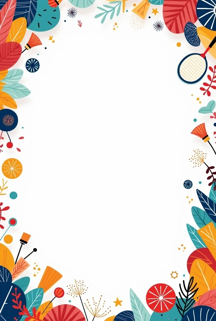 I wand a A4 sheet who's boder is have "badminton desgine" In multi coloure