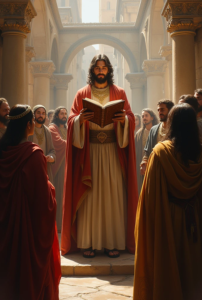 King Josiah reads the book to all the people