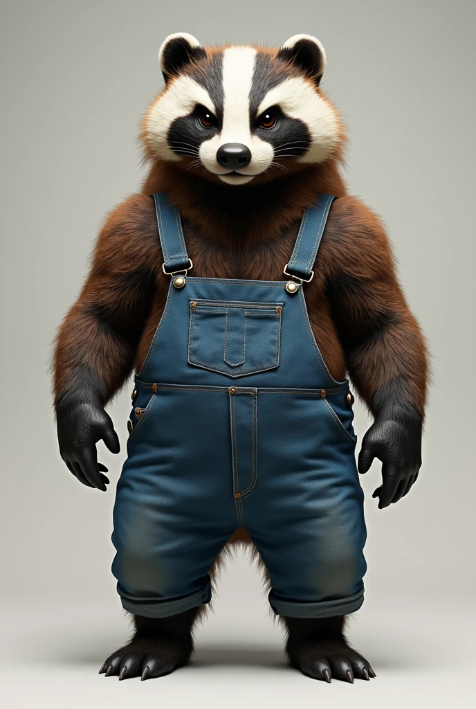 Badger humanoid Overalls blue