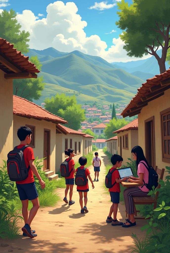 generates an image for the project Impact of Digitalization on Educational Quality in Rural Areas of Peru
