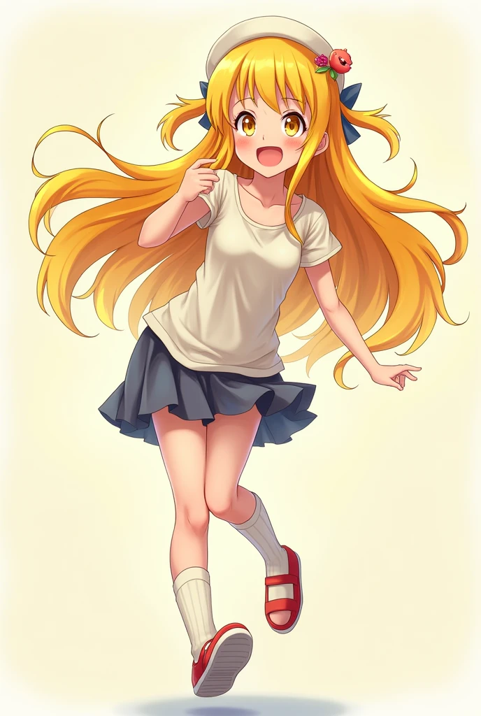 Shikanoko nokonoko koshitantan anime girl yellow hair