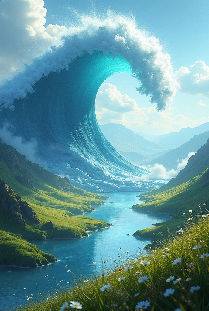 transform a wave of energy into a beautiful landscape